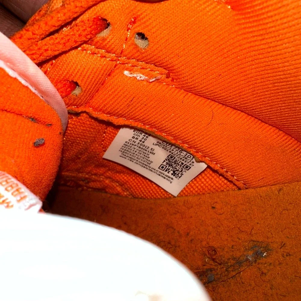 Nike Dunk Low SP Syracuse Sneakers Men's Size 12 Orange White Leather Lace Up